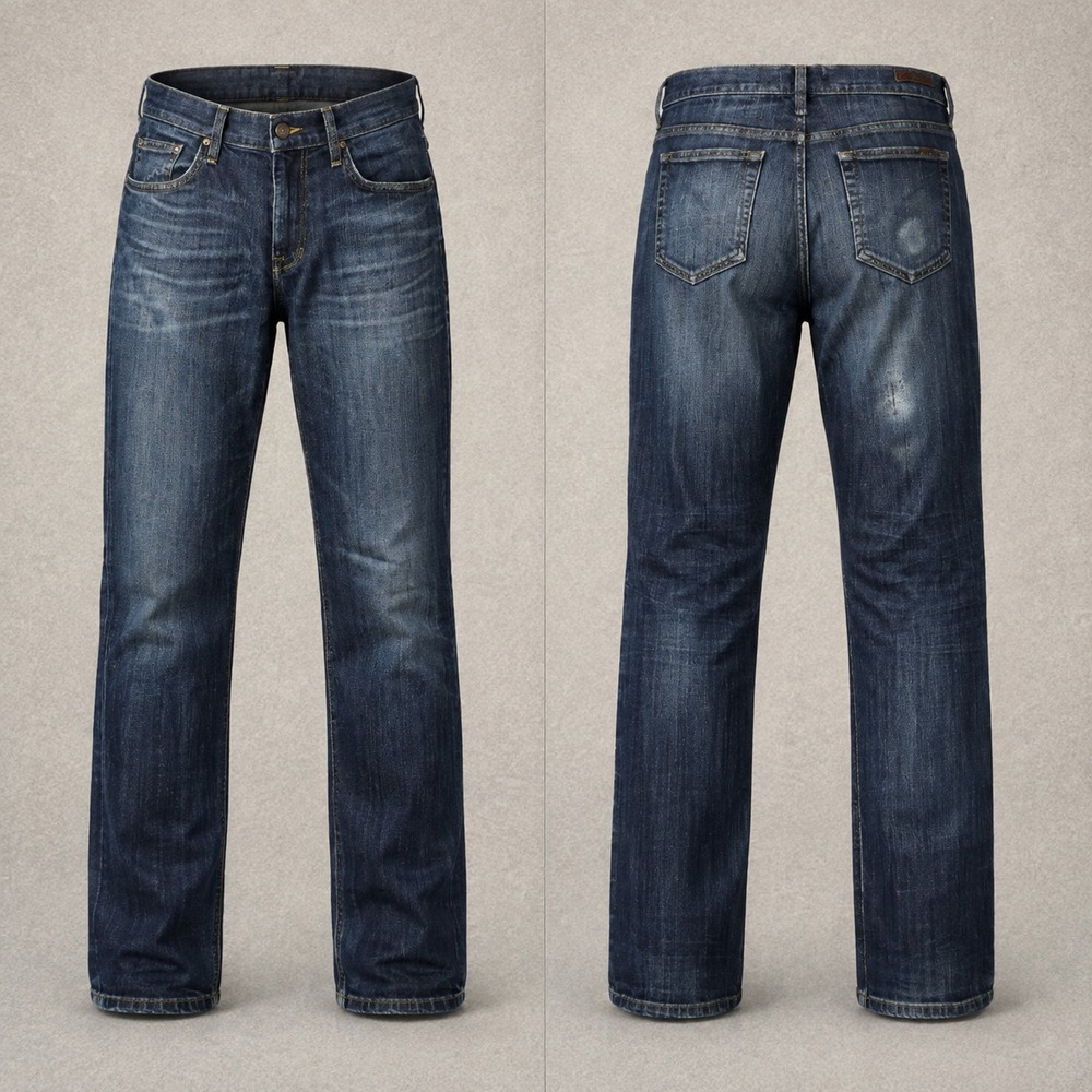 Joe's Jeans Mens 34 Blue The Classic Fit Straight Leg Whiskered Denim Indigo